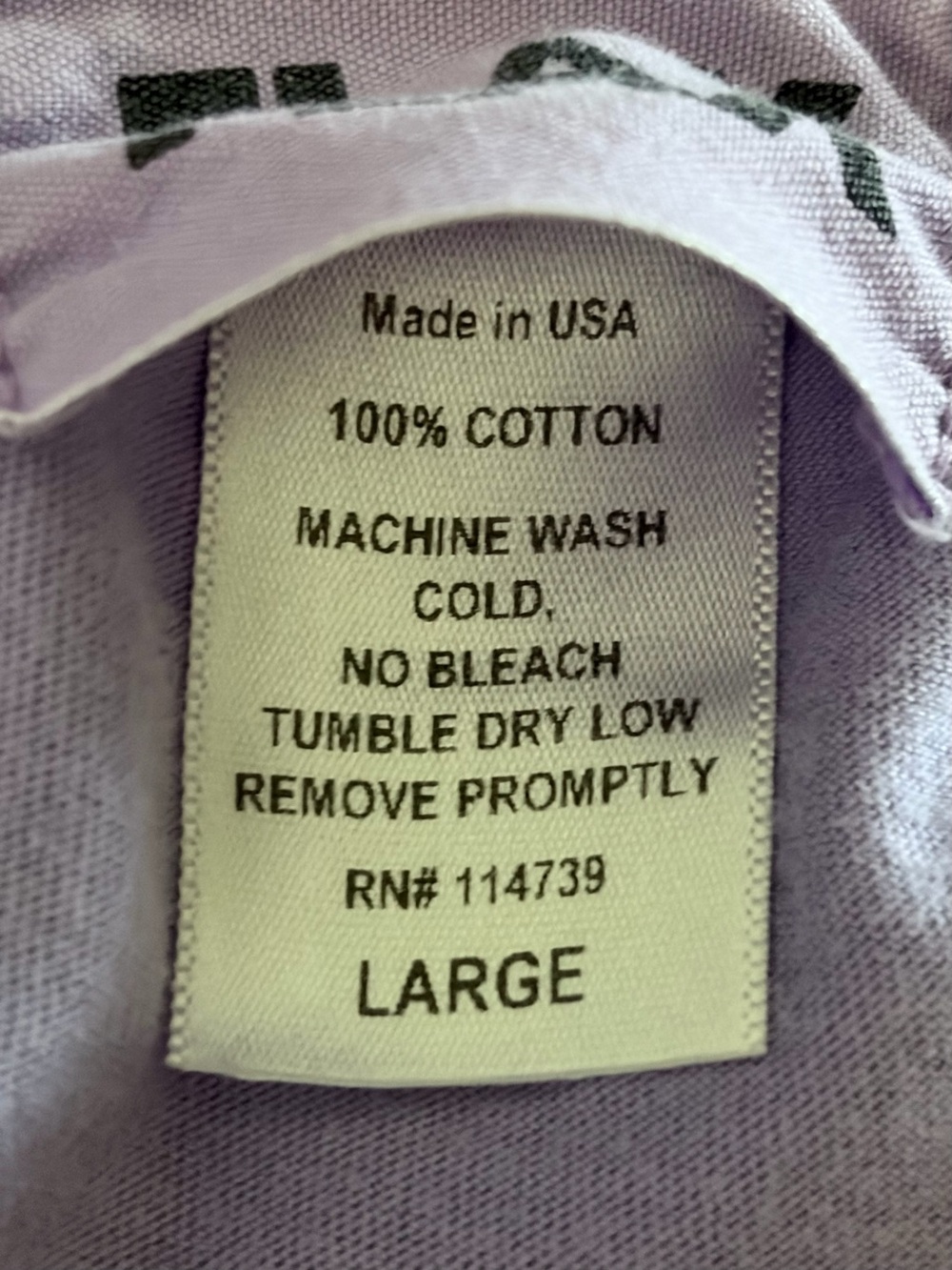 FLAX Purple Cotton V Neck Long Tunic Top Lagenlook Made USA Large - Picture 6 of 7